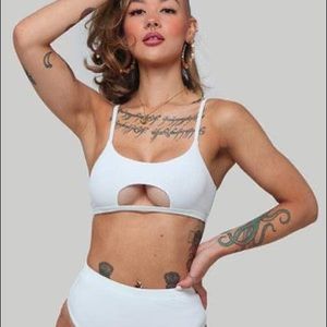 Creatures of XIX Hills Raree Top Ribbed White